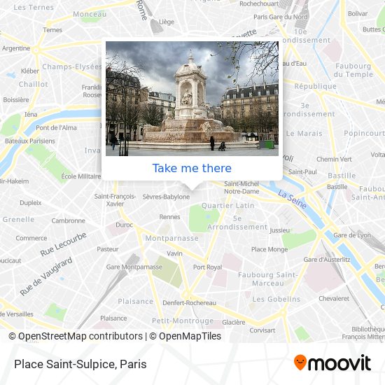 Mapa Place Saint-Sulpice