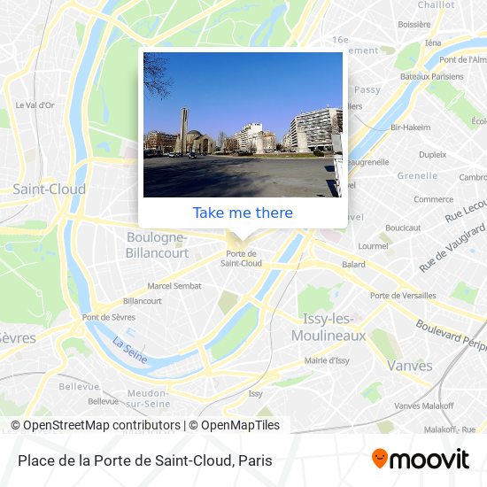 Mapa Place de la Porte de Saint-Cloud