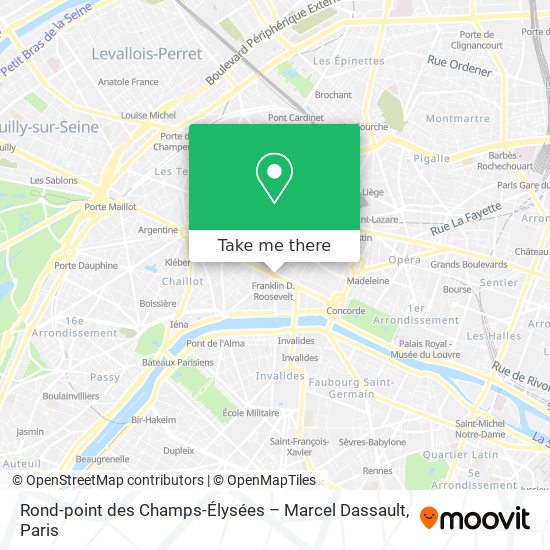 Rond-point des Champs-Élysées – Marcel Dassault map