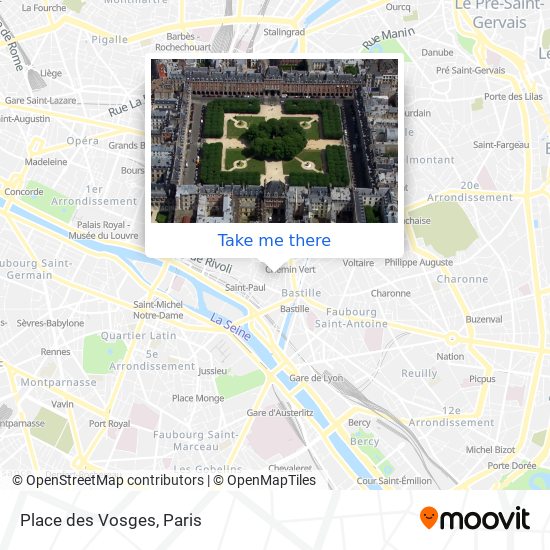 Mapa Place des Vosges