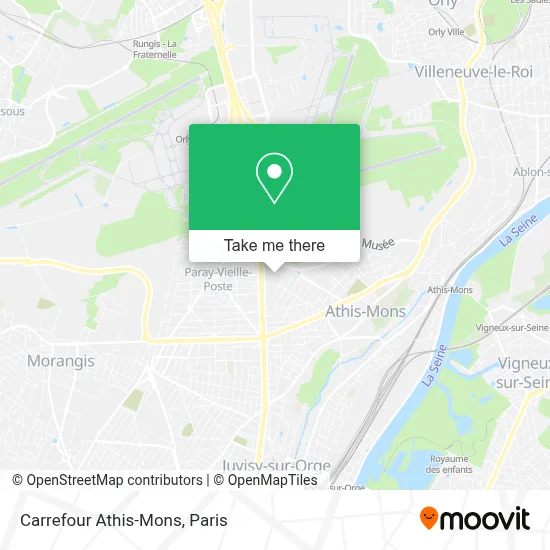 Carrefour Athis-Mons map