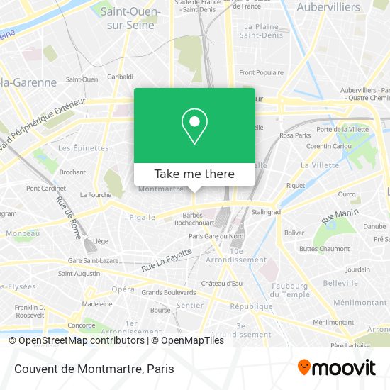 Mapa Couvent de Montmartre