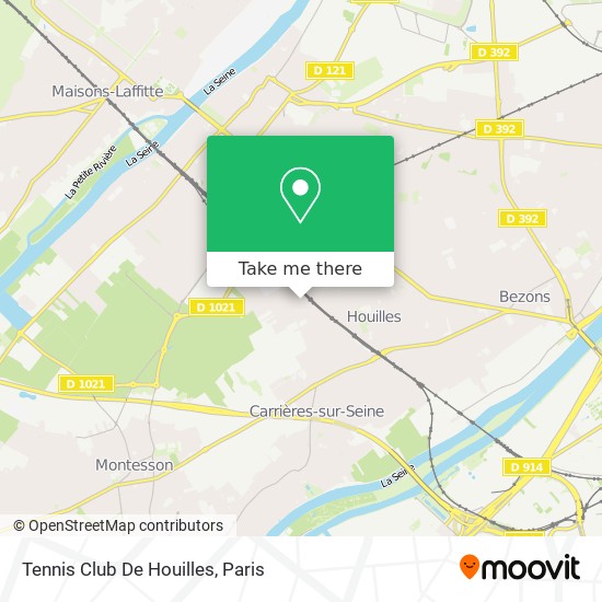 Mapa Tennis Club De Houilles