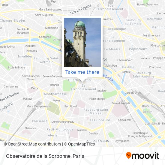 Observatoire de la Sorbonne map