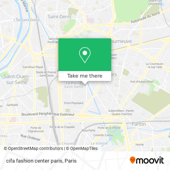 Mapa cifa fashion center paris