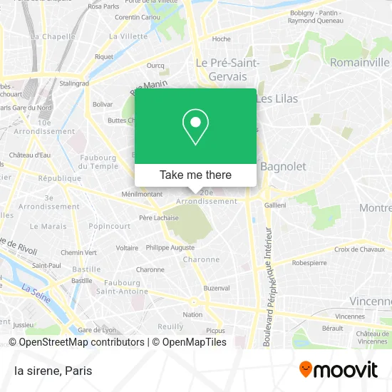 la sirene map