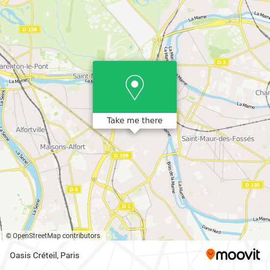Oasis Créteil map