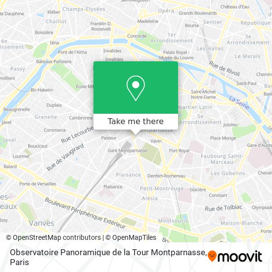 Observatoire Panoramique de la Tour Montparnasse map