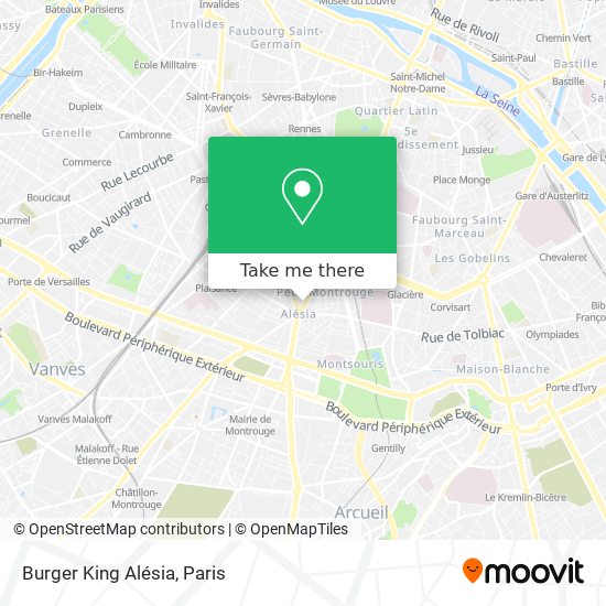 Burger King Alésia map