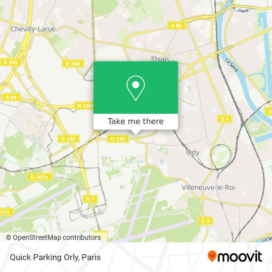 Mapa Quick Parking Orly