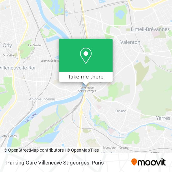 Mapa Parking Gare Villeneuve St-georges