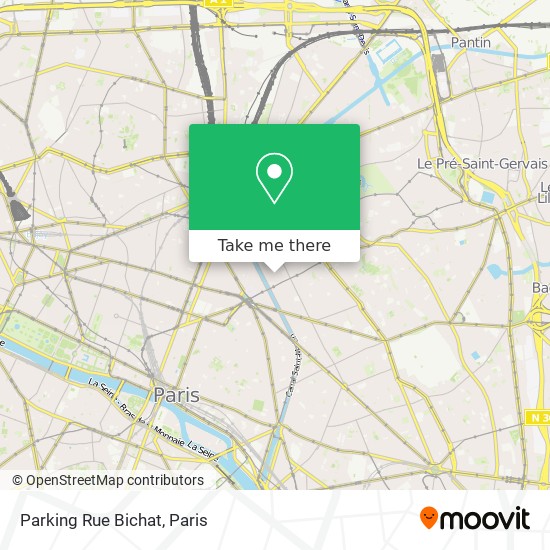Mapa Parking Rue Bichat