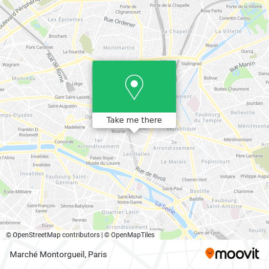 Mapa Marché Montorgueil
