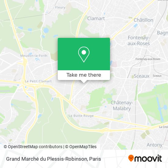 Mapa Grand Marché du Plessis-Robinson
