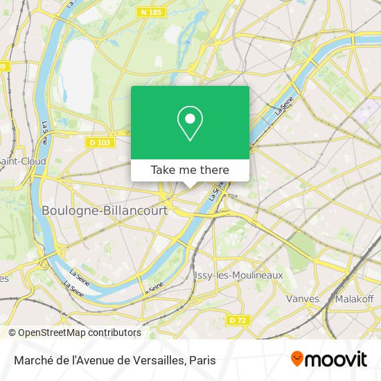 Mapa Marché de l'Avenue de Versailles