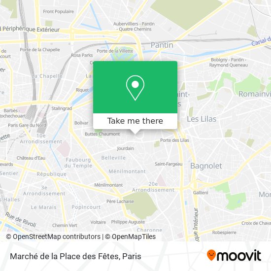 Marché de la Place des Fêtes map