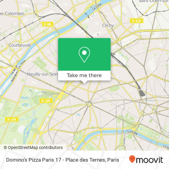 Mapa Domino's Pizza Paris 17 - Place des Ternes