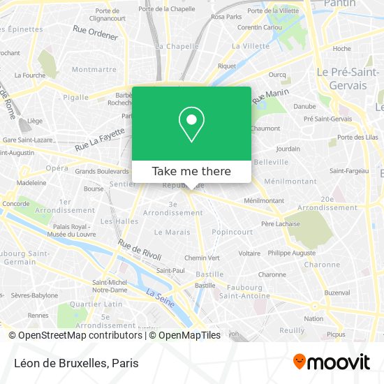 Mapa Léon de Bruxelles
