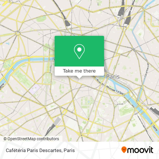 Mapa Cafétéria Paris Descartes
