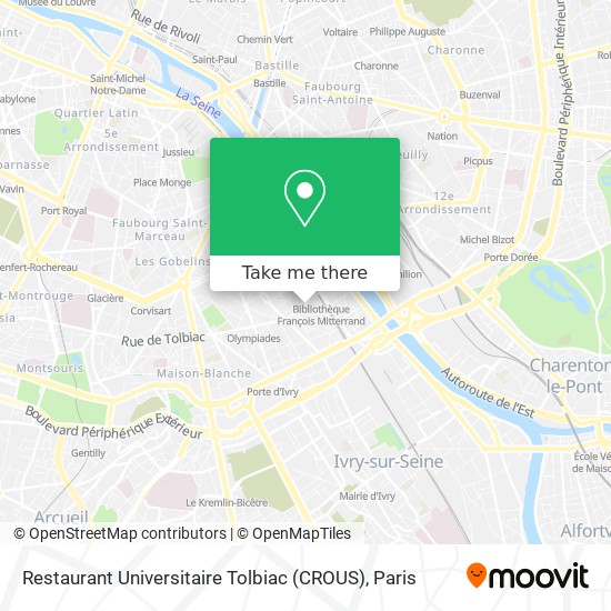Restaurant Universitaire Tolbiac (CROUS) map