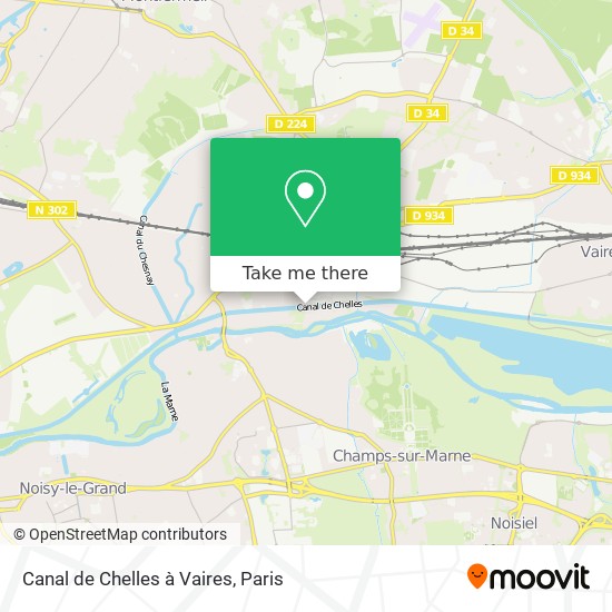 Canal de Chelles à Vaires map