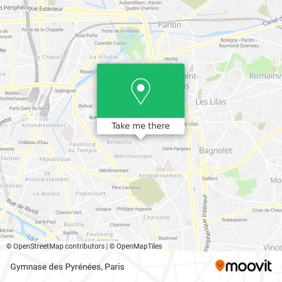 Gymnase des Pyrénées map