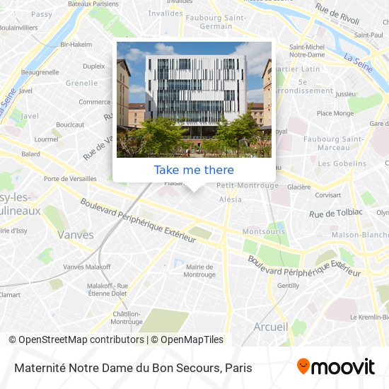 Mapa Maternité Notre Dame du Bon Secours