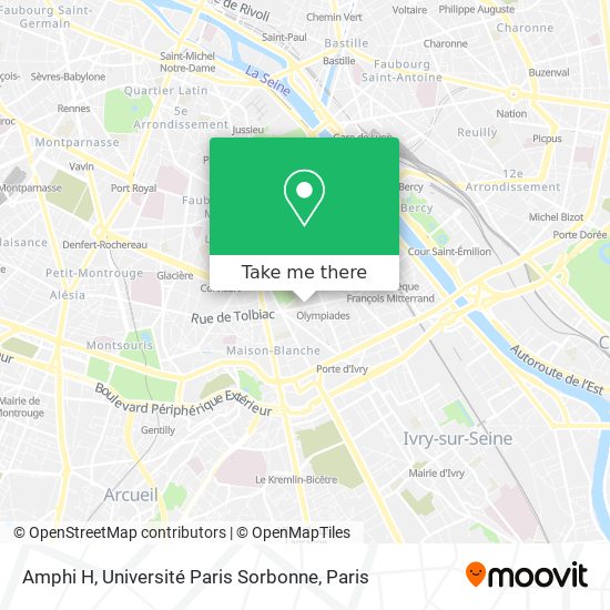 Amphi H, Université Paris Sorbonne map