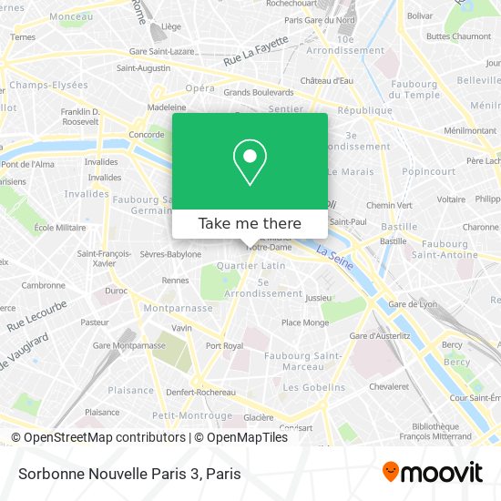 Sorbonne Nouvelle Paris 3 map