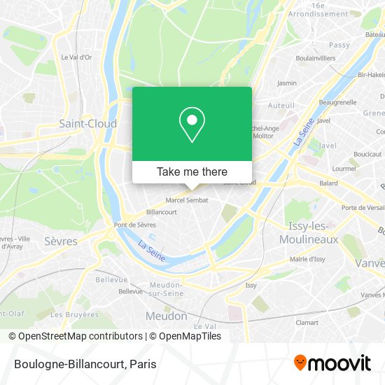 Mapa Boulogne-Billancourt