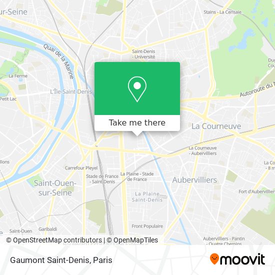 Gaumont Saint-Denis map