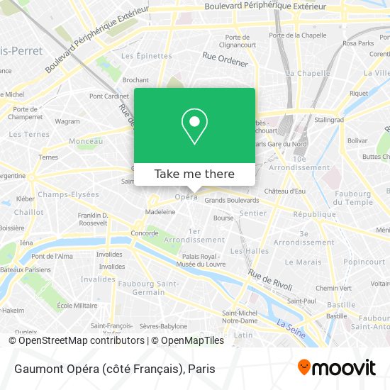 Mapa Gaumont Opéra (côté Français)