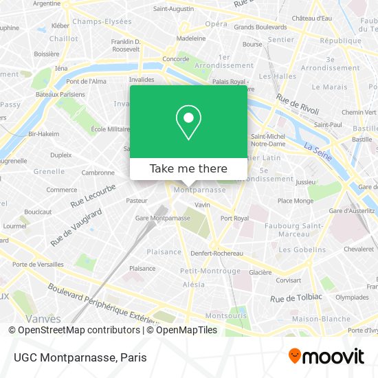 UGC Montparnasse map