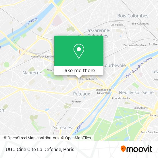 UGC Ciné Cité La Défense map