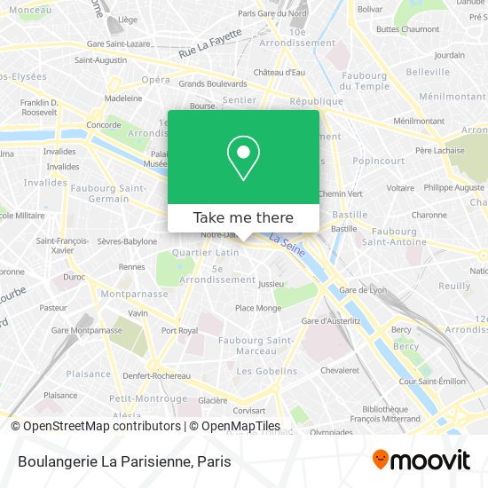 Mapa Boulangerie La Parisienne