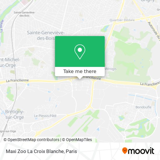 Mapa Maxi Zoo La Croix Blanche