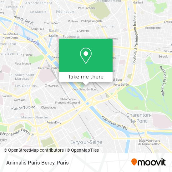 Animalis Paris Bercy map