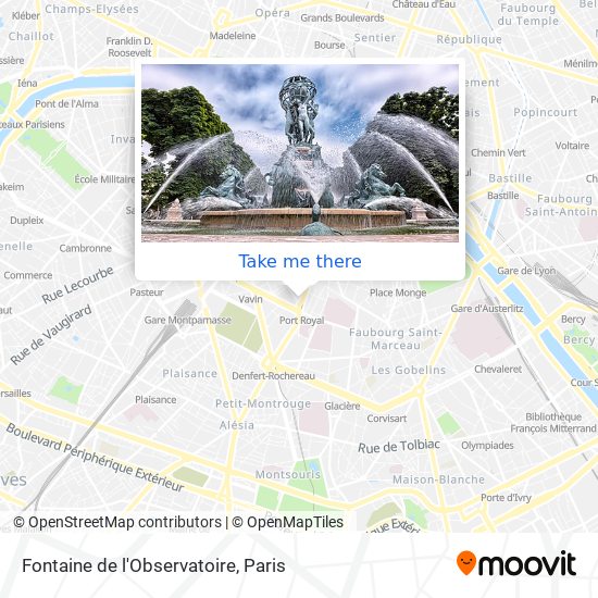 Mapa Fontaine de l'Observatoire