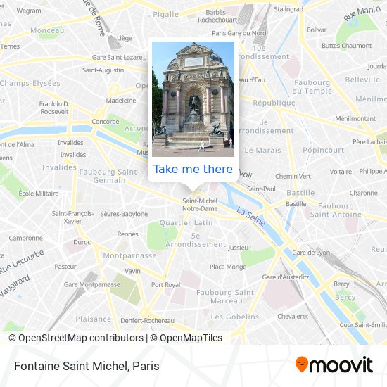Mapa Fontaine Saint Michel