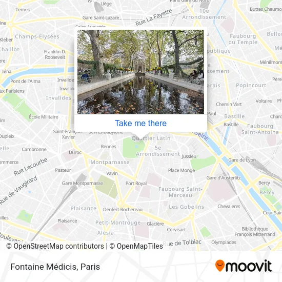Fontaine Médicis map