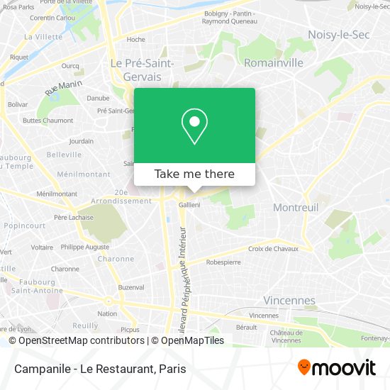 Mapa Campanile - Le Restaurant