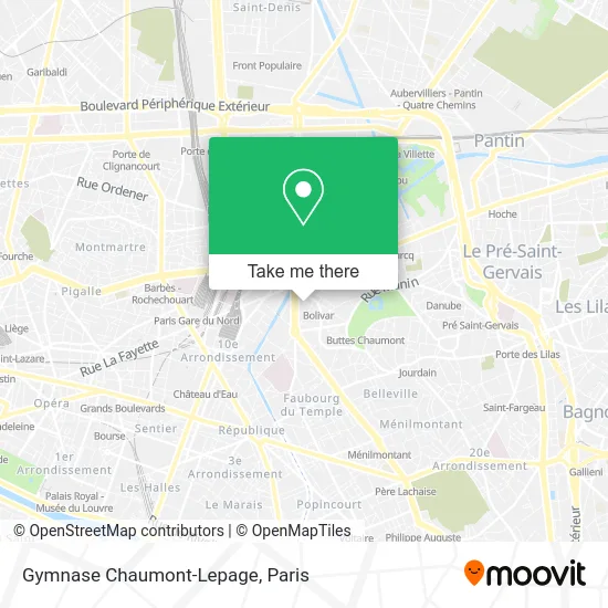 Gymnase Chaumont-Lepage map