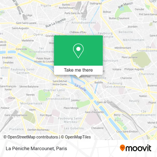 La Péniche Marcounet map