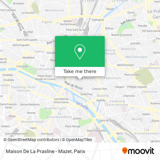 Mapa Maison De La Prasline - Mazet