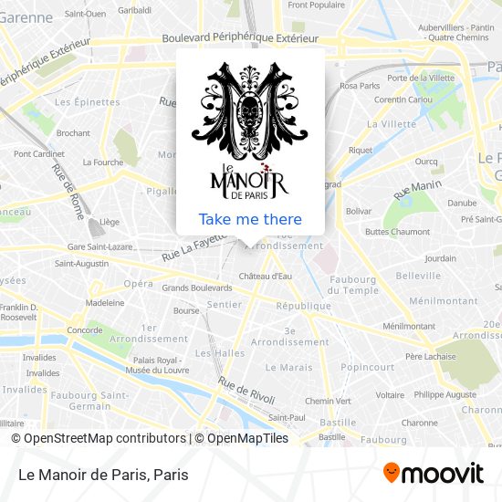 Mapa Le Manoir de Paris