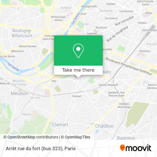 Arrêt rue du fort (bus 323) map