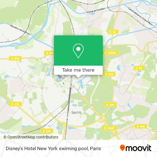 Mapa Disney's Hotel New York swiming pool