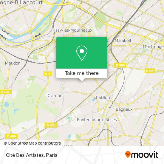 Cité Des Artistes map