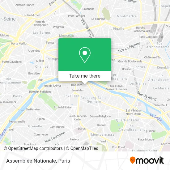 How to Get to Assemblée Nationale in Paris by Metro, Bus, Train, Light ...