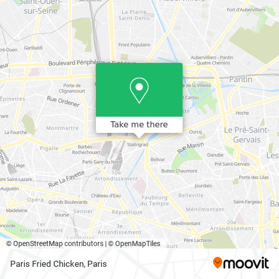 Mapa Paris Fried Chicken